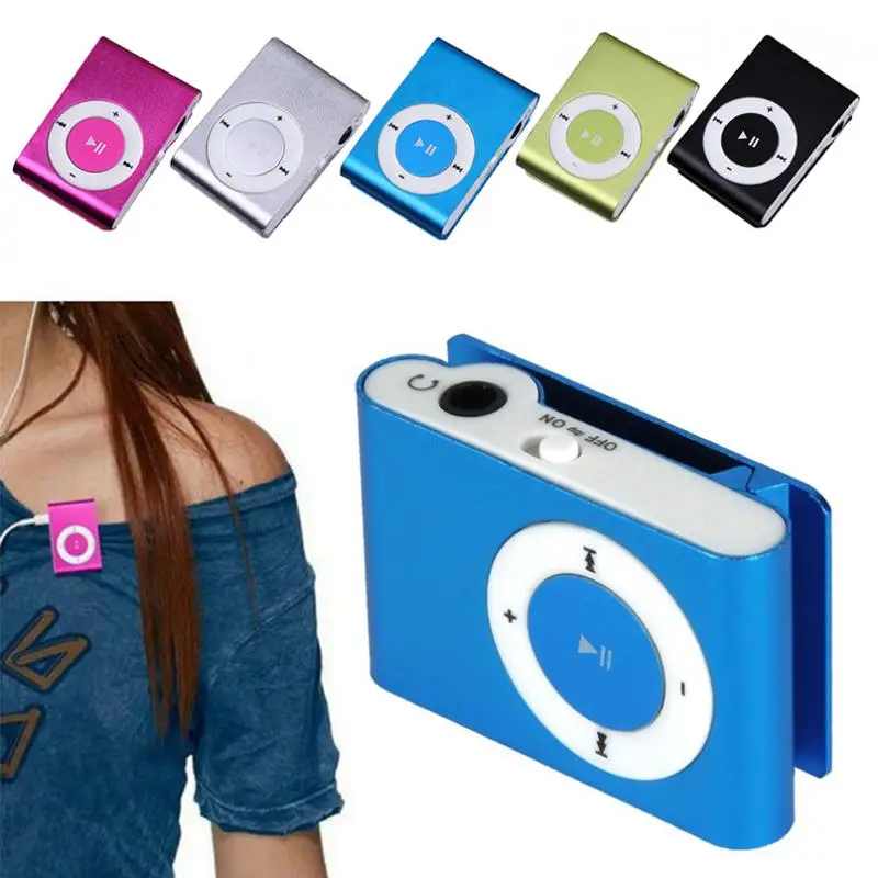 1Pcs Mini MP3 Player Music Media Mini Clip Support TF Card Stylish Design Fashionable Portable Mini USB MP3 Player Walkman