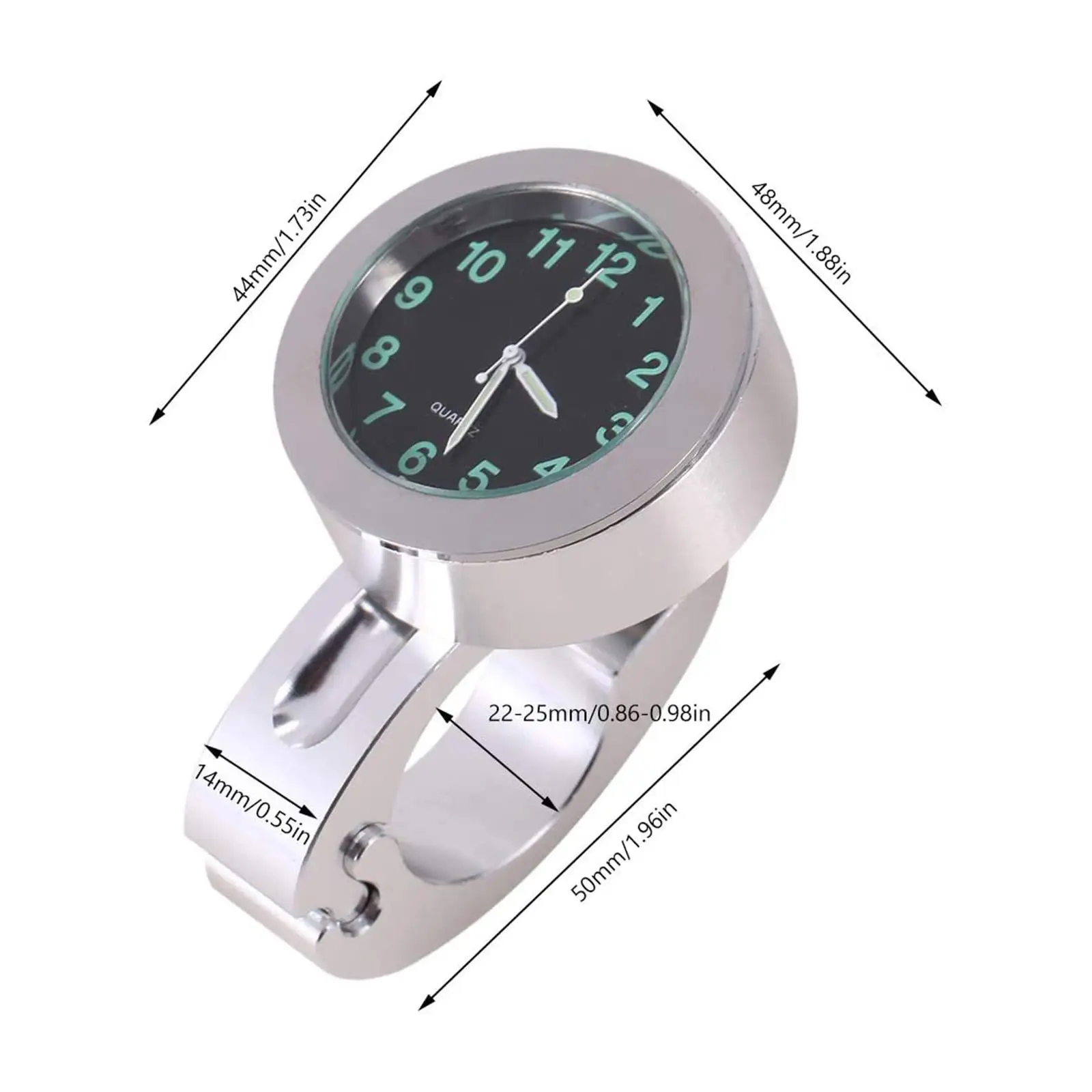 

Motorcycle Handlebar 22mm Bar Mount Clock Watch Waterproof Metal Design for Custom Bike Handlebar