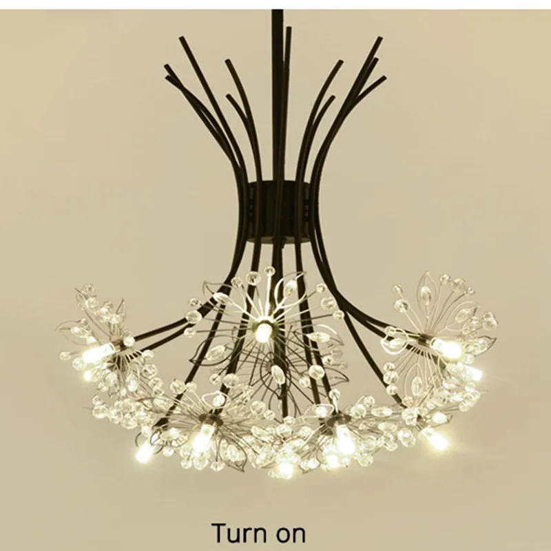 Dimmable Holding Flowers Deco Fixture Modern LED Chandeliers Lights Living Dining Room Bedroom Hall Hotel Lamps Indoor Lighting