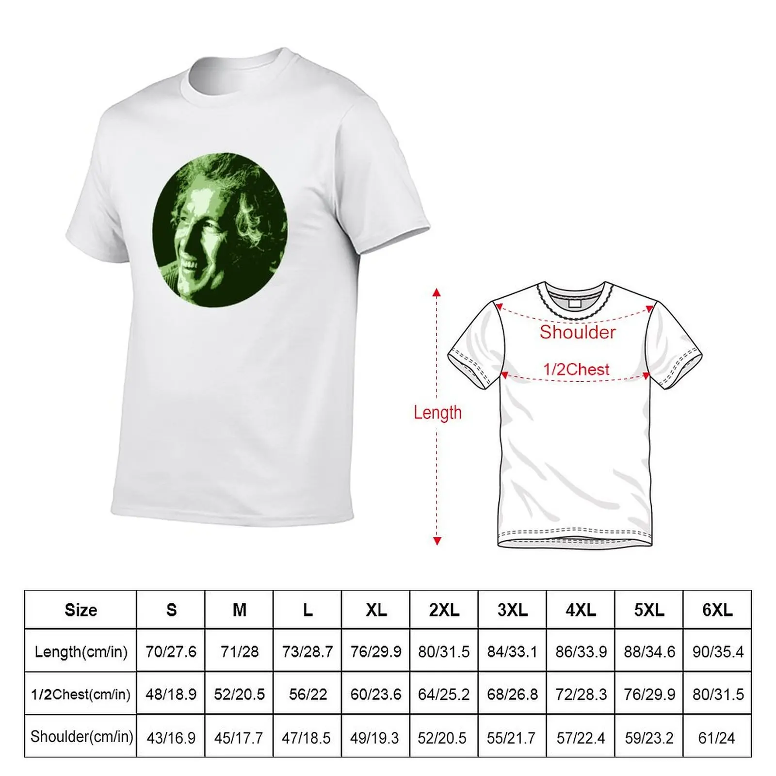 Joseph Heller Green Portrait T-Shirt Breathable Lightweight Summer Top