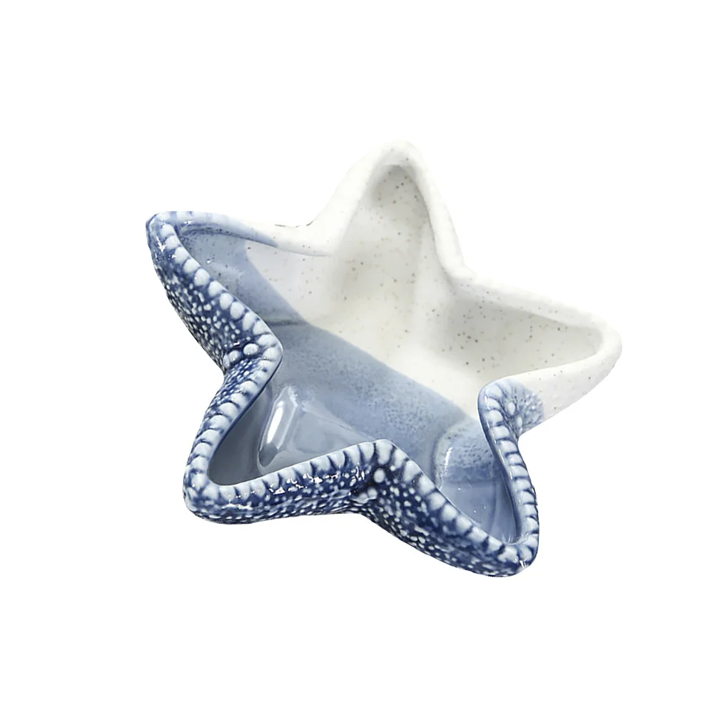 Ceramic Jewelry Dish Star Shaped Tray Durable Pretty Preschool Education Festive Gift Jewelry Storage Plate Tray