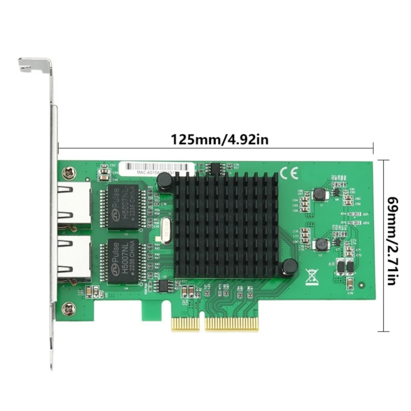 Twee Gigabit-poort PCIE 4X 1G Fiber Server Lan-netwerkkaart 82576 PCIE 2-poorts desktopserveradapter