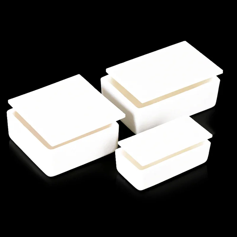 99% Alumina square crucible Specification 2 Multiple specifications with lid