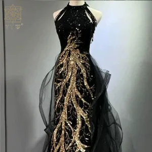 Plus size sexy brilliant sequins Dresses of Long Night Maxi Maxi Party Dress Handless Polyester Ball Dress 6 Main Sales Red Graduation Dress - №4