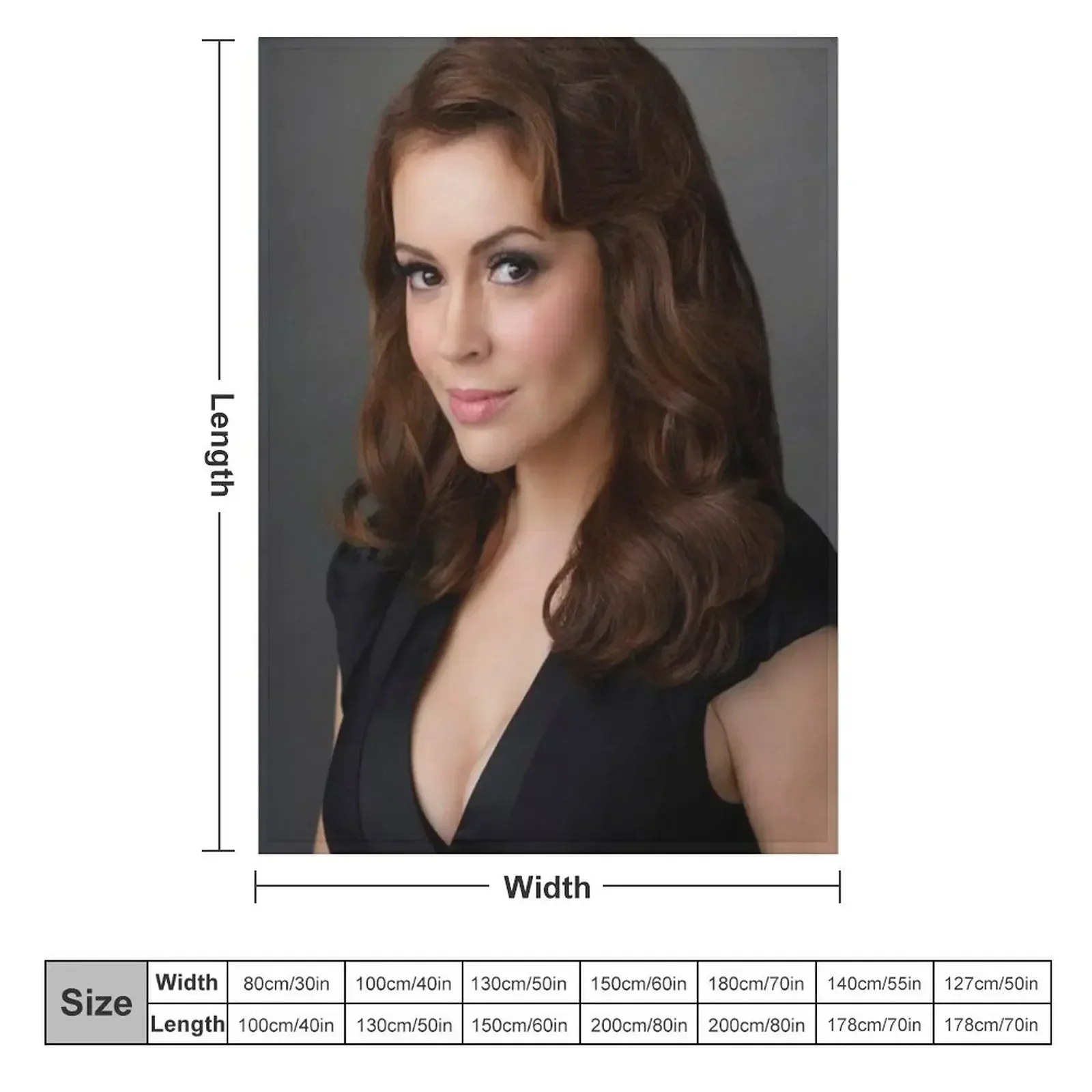 Alyssa Milano - Poster Throw Blanket Blankets For Bed Soft Beds Blankets Sofas Of Decoration Blankets