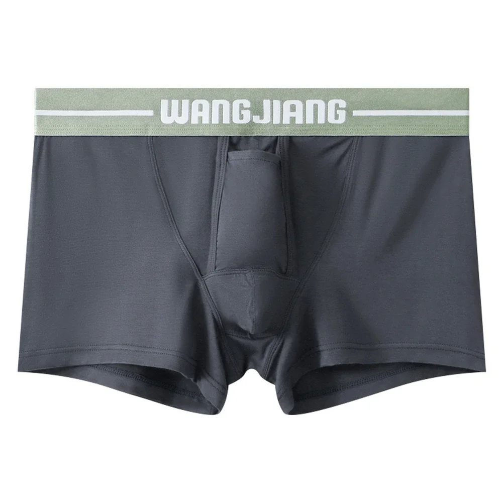 Mens Sexy Middle Waist Underwear Separate Pouch Shorts Trunks Briefs Breathable Underpants Thin Seamless Panties Hombre