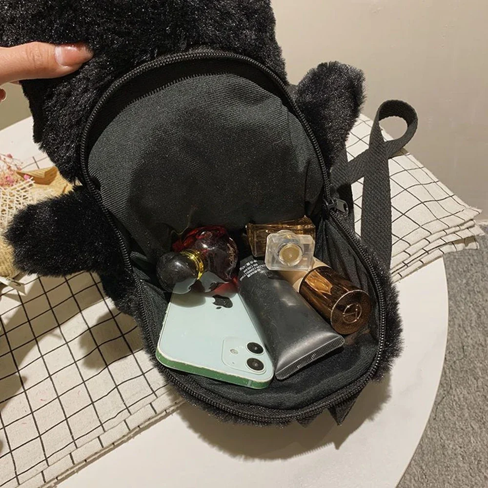 Mochila De felpa de alto nivel para niños, mochila oscura de 36CM de alto nivel de apariencia explosiva, esqueleto de diablo negro, gato, regalo de Halloween y Navidad