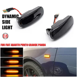 2pieces Dynamic Car LED Front Side Marker Light Turn Signal Lamp For Fiat Panda Abarth Grande Punto 199 Doblo Fiorino 3 Idea 350
