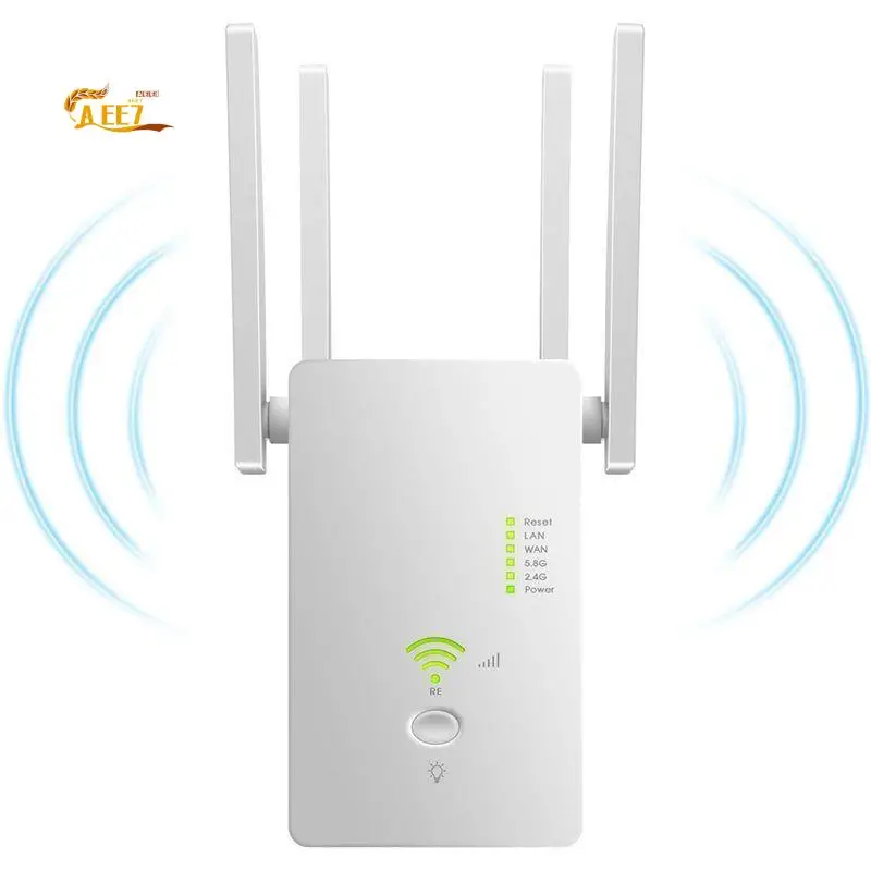 

AEE7-Wifi Booster 1200M Wifi Repeater 5Ghz Wireless Router 2.4Ghz Access Point Long Signal Amplifier Range Extender EU PLUG