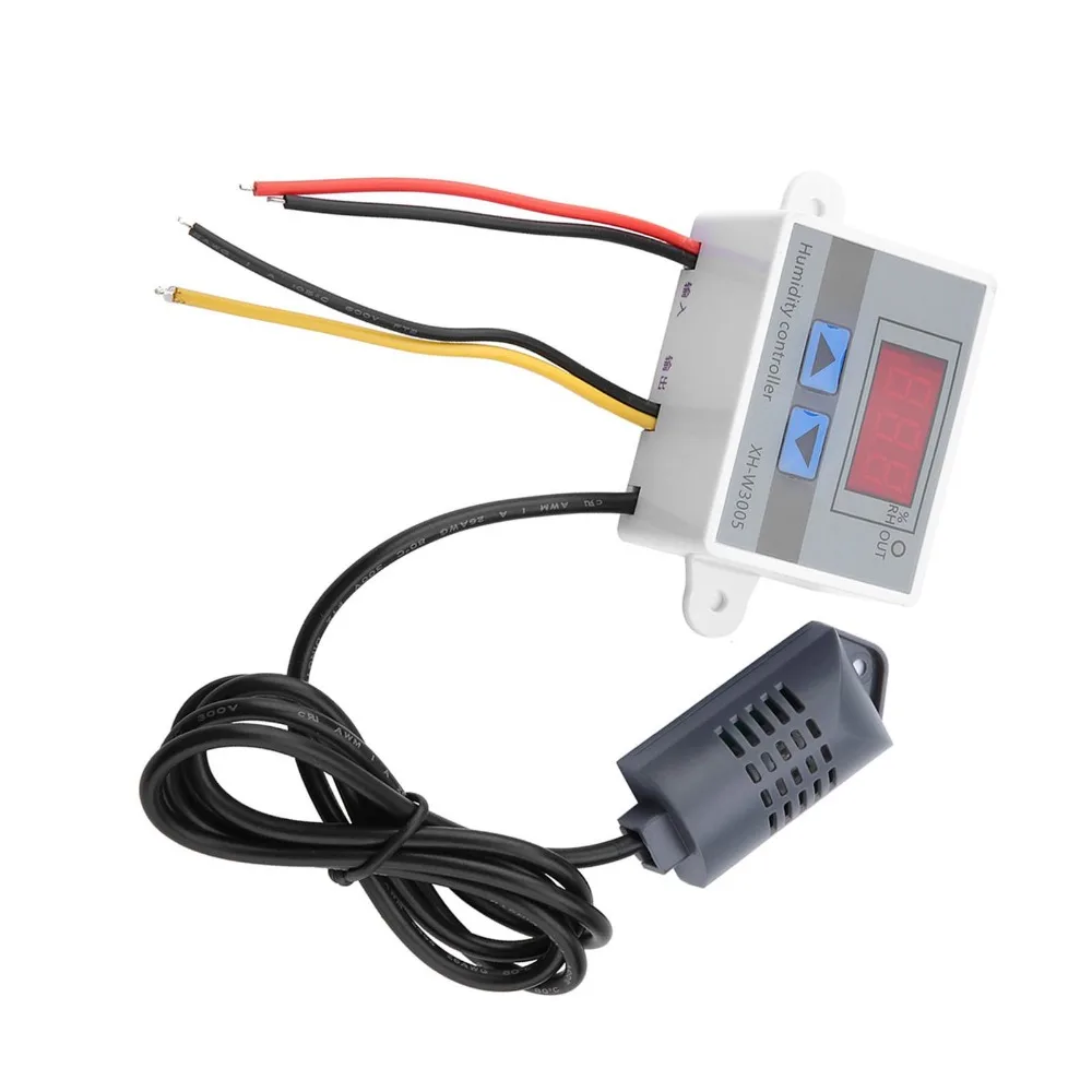 

XH-W3005 Цифровой гигрометр 220 В ЖК-дисплей Контроллер влажности 0 ~ 99% относительной влажности Переключатель гигростата Датчик влажности Промышленное использование