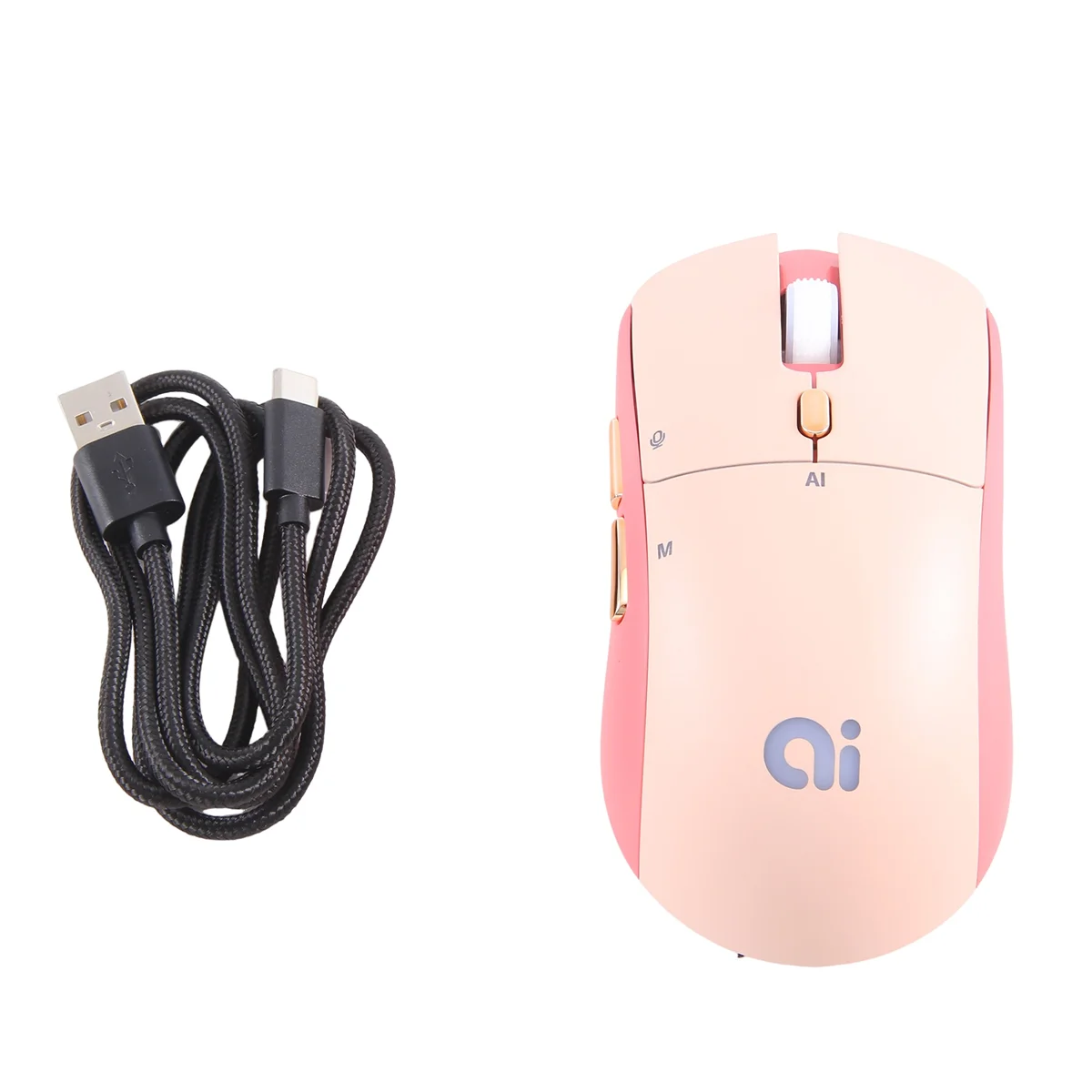 AI Intelligent Voice Wireless Mouse AI Intelligent Speech Recognition Mouse Business Office Pink