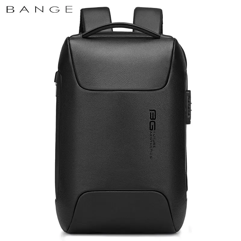 BANGE Business Backpack For Men Fit 15.6 inch Laptop Backpack Multifunctional Anti Thief Backpack Waterproof Bags USB Charging