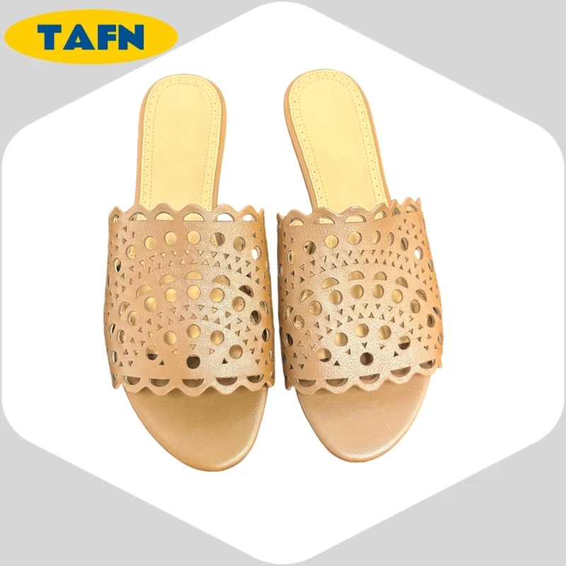 

Женские резные туфли на плоской подошве, сандалии с открытым носком, простые тапочки из пены с эффектом памяти и поддержкой свода стопы на весь день AE2803