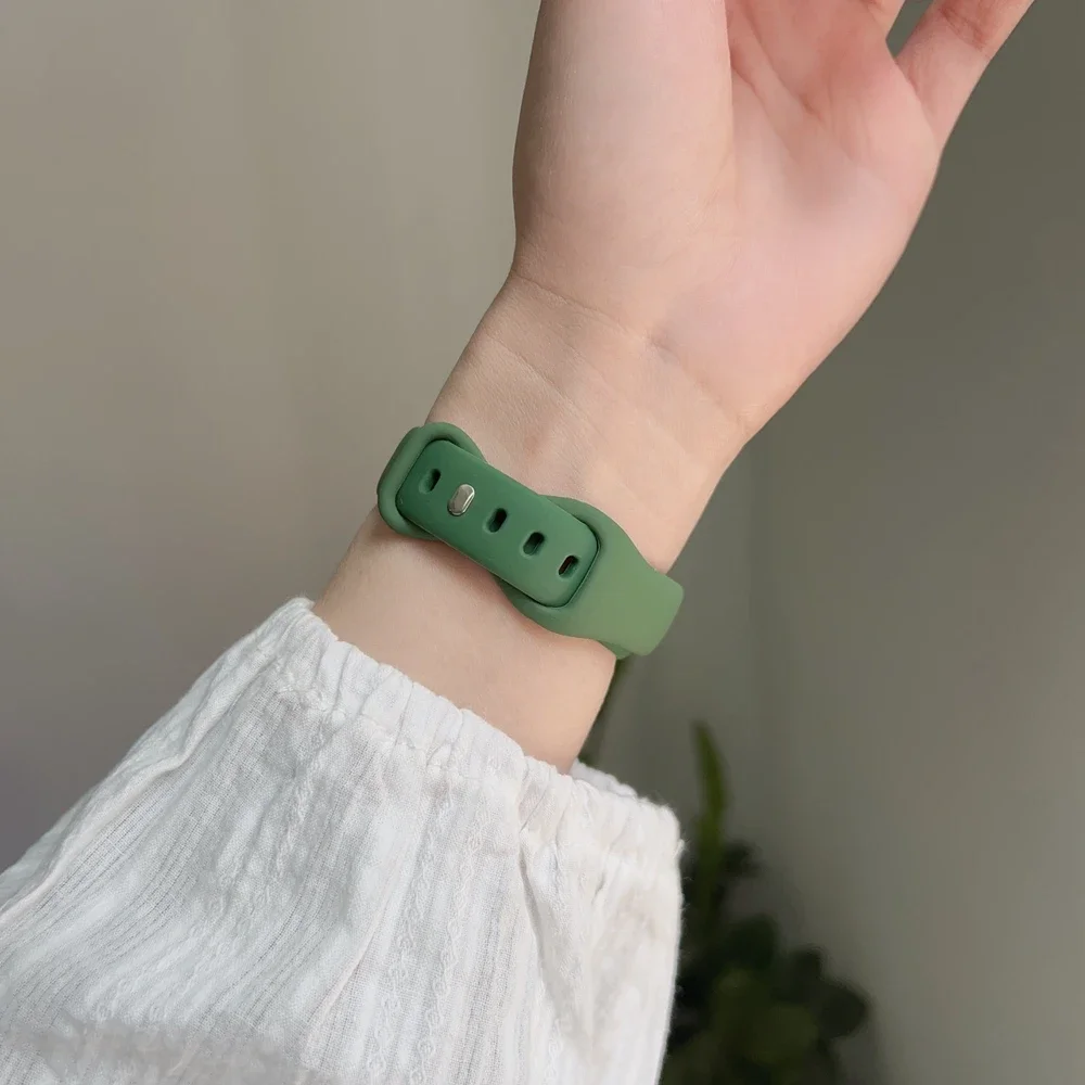 Pulseira de silicone superior para apple watch band feminina série ultra 10/9/8/7/6/5/4 se 38mm 40mm 41mm 42mm 44mm 45mm 46mm 49mm