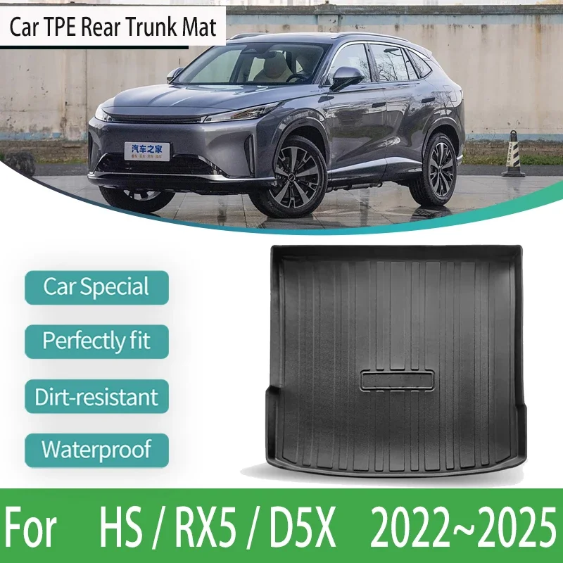 For MG HS MK2 Roewe RX5 D5X ERX5 MK3 2022~2025 Auto Rear Trunk Mats Protecion Cushion Automobile Anti-slip Mat Car Accessories