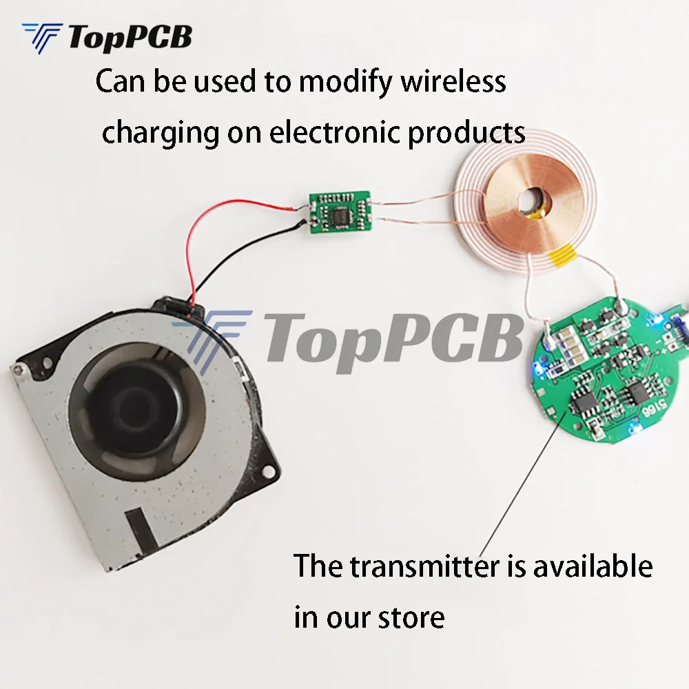 3W Mini Qi Wireless Charger Module Receiver PCBA Circuit Copper Coil Board Universal Charging For Samsung Huawei Xiaomi