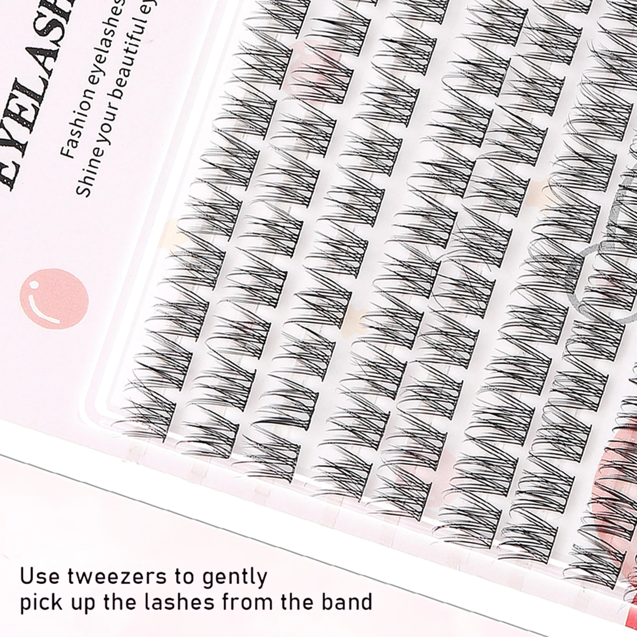 10 Rows D Curl Individual Cluster Lashes Natural Tapered Tips 3D Fluffy DIY Eyelash Extensions Flexible Comfortable for Beginner