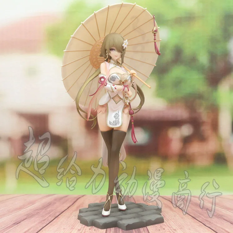 Game Honkai Impact 3 Figure Rita Rossweisse Cheongsam Figure Pvc Action Figure Huanxisha Black Silk Model Ornament