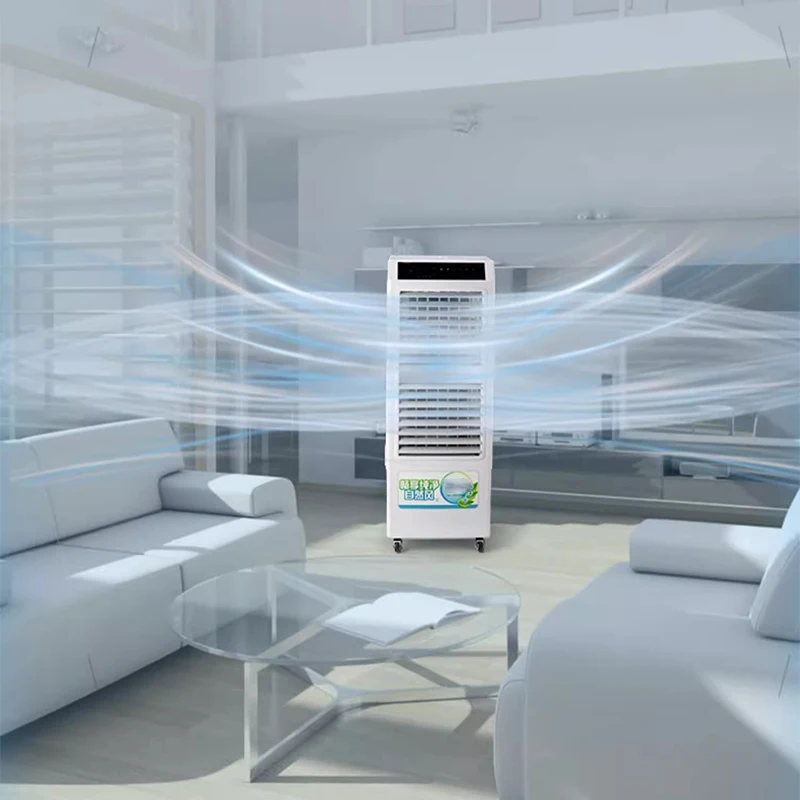 Refrigerador de ar móvel, ventilador evaporativo de refrigeração, saída dupla, escritório comercial, circulação de água, ar condicionado