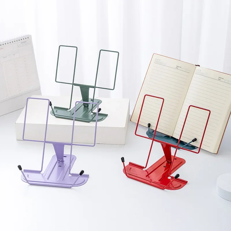 

Portable Book Holder Adjustable Reading Rest Recipe Cookbook Stand Cell Phone Stand for Cookbook Textbook Tablet Holder