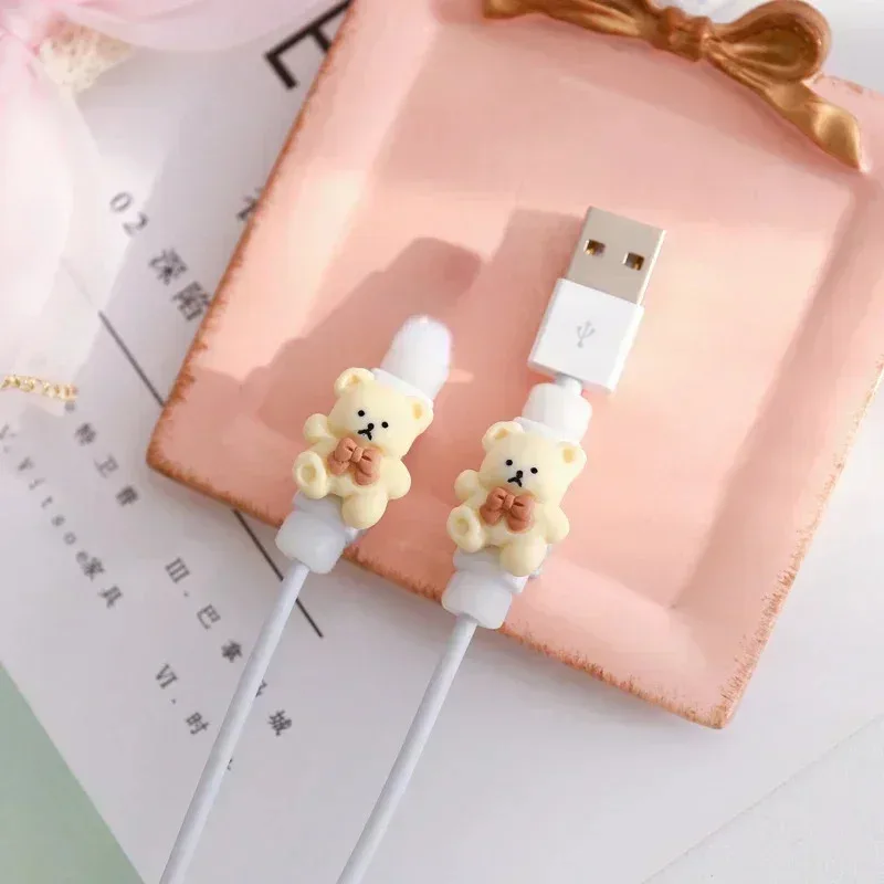 1/2/5 زوج كابل شحن حامي سلك الحبل المنظم أنبوب شاحن الحبل كم خط التوقف آيفون باد ماك بوك الهواتف