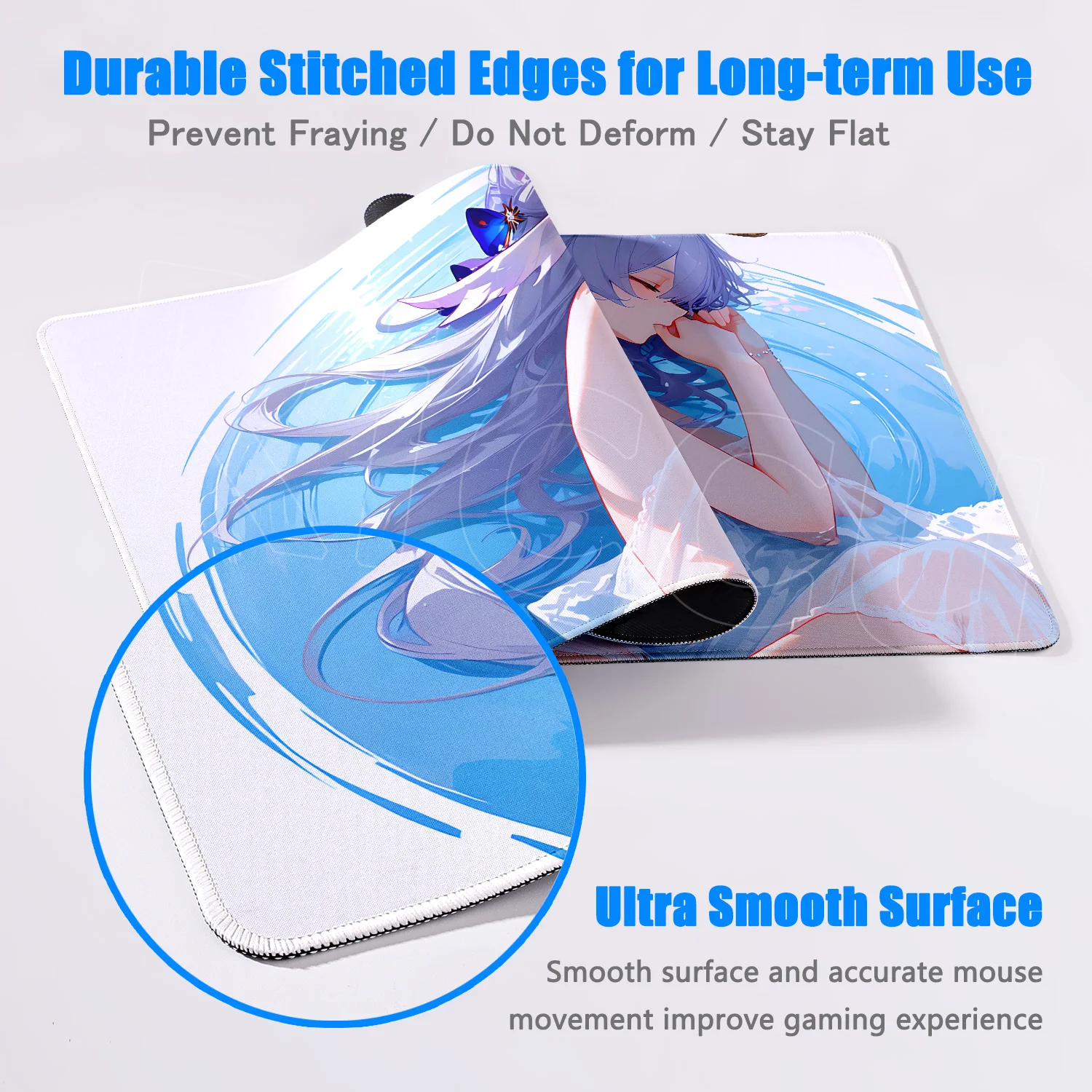 HD الطباعة Kawaii روبن ماوس الوسادة هونكاي ستار السكك الحديدية 800 × 400 ماوس لوحة المفاتيح الكمبيوتر XXL أنيمي الكمبيوتر الألعاب اكسسوارات حصيرة مكتبية #4