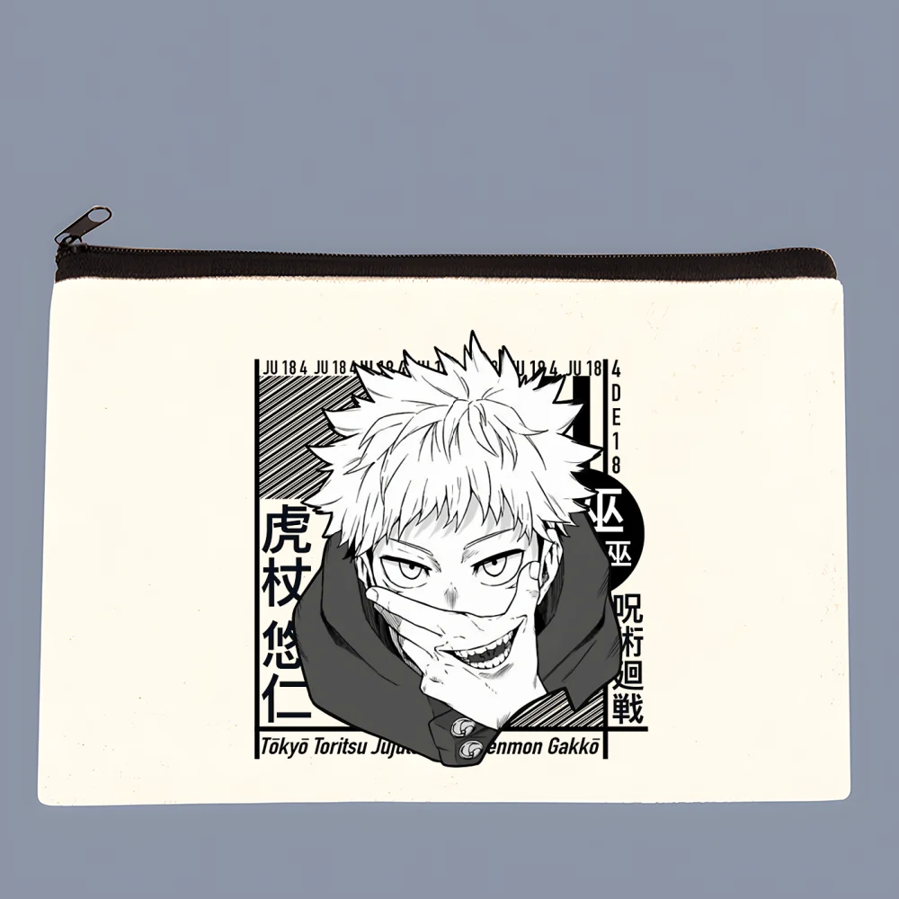 jujutsu kaisen Canvas Coin Purse Clutch Printing Cloth Coin Purse Student Case Customization