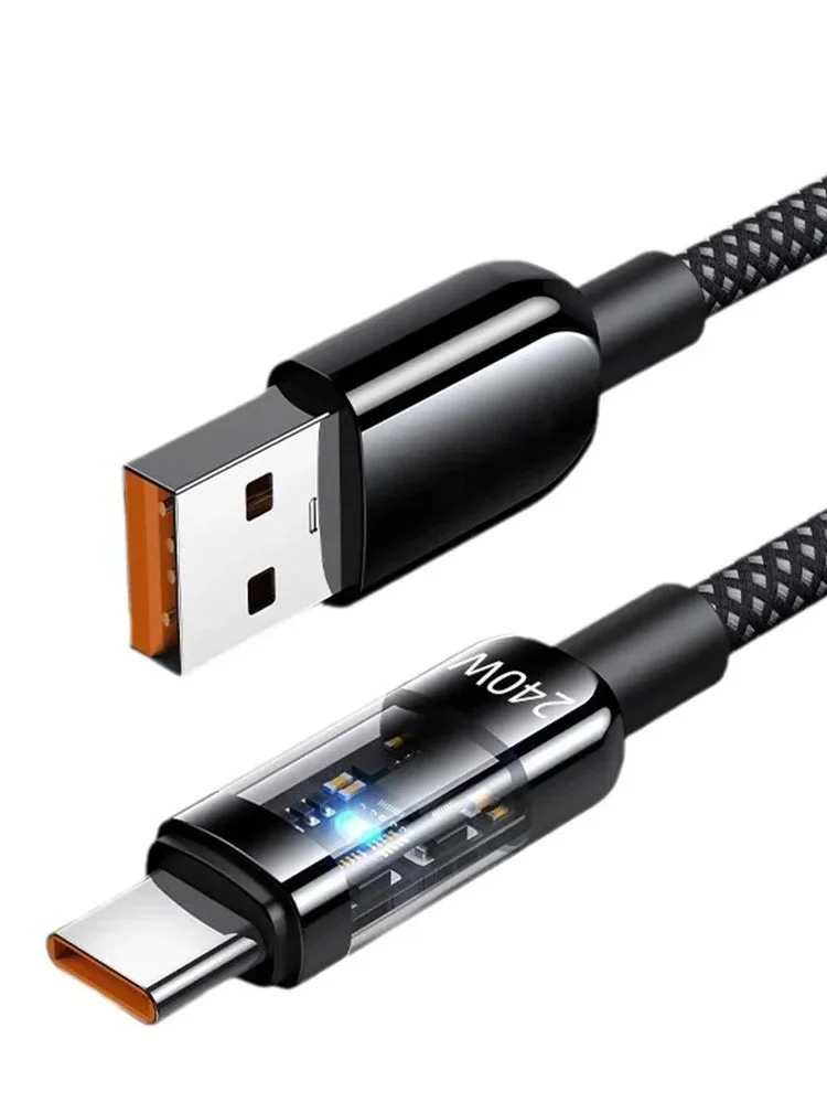 NNBILI 240W Nylon USB A naar Type C Supersnelle Oplaadkabel voor Samsung S26 Huawei USB C naar Type C voor iPhone 17 16 Oplaadkabel - afbeelding 2