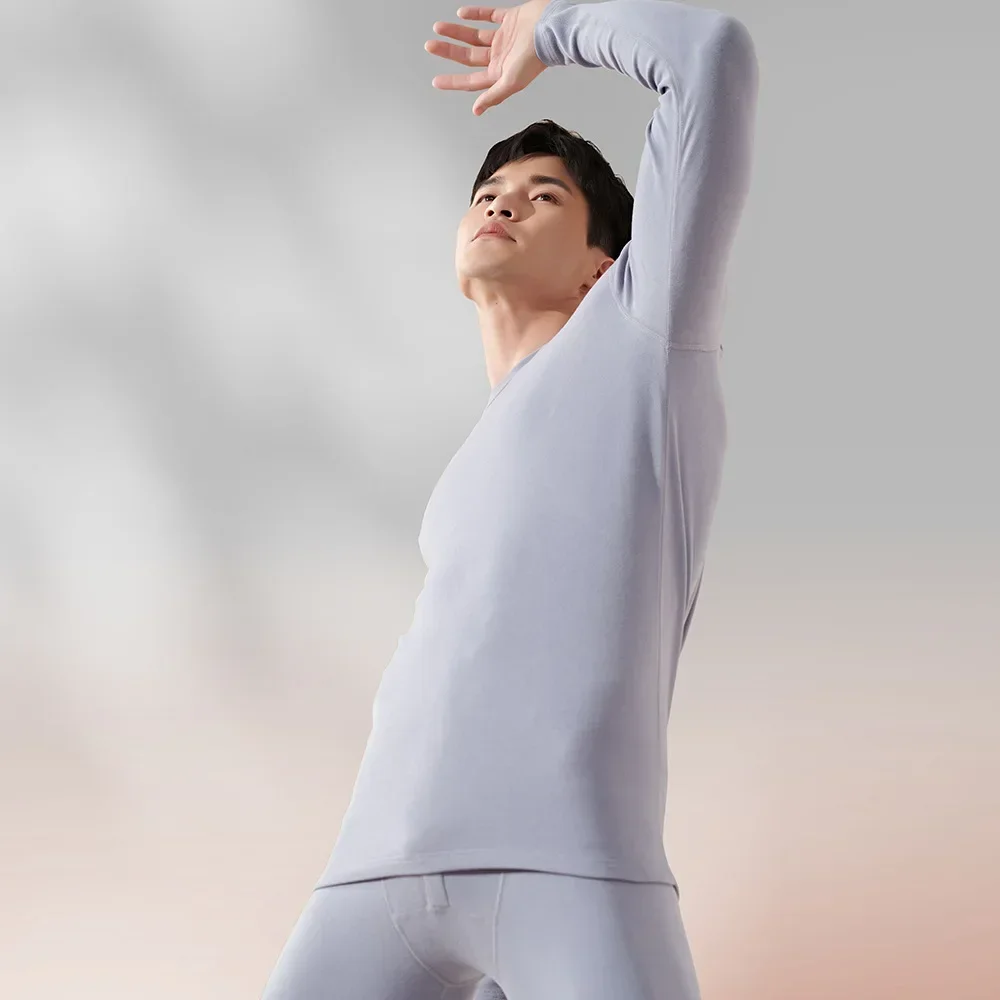 

Men's pure cotton top, long johns, long johns set, winter thin bottoming thermal underwear, full cotton sweater.