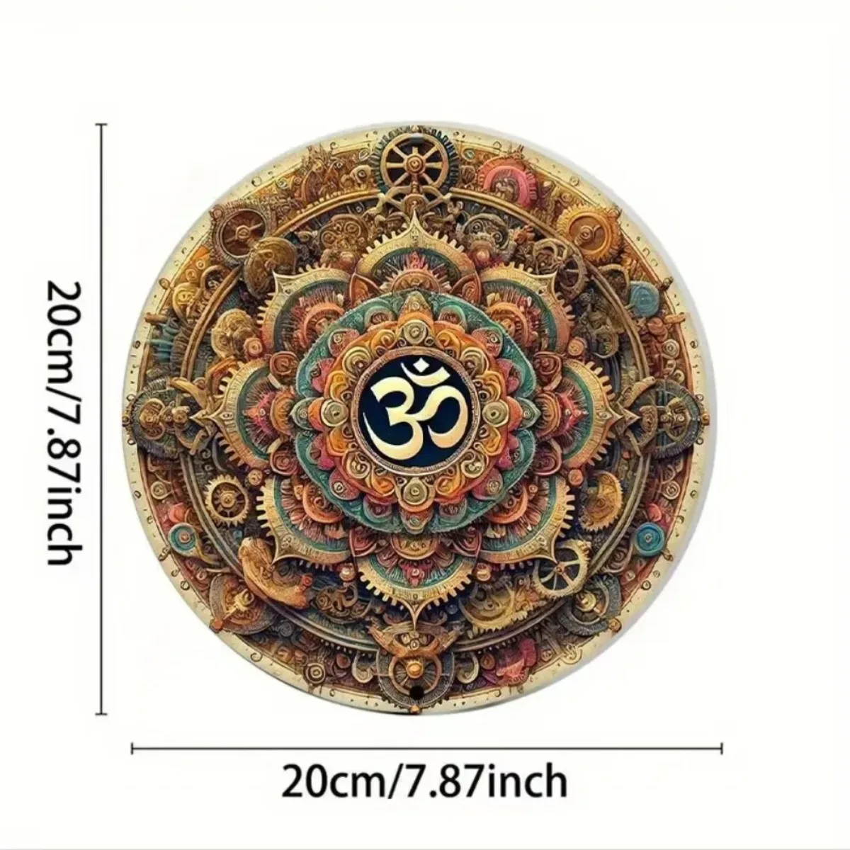 الحد الأدنى 2D شقة "أوم" علامة السنسكريت: لوحة فنية جدارية صامتة للملاحات المنزلية ومساحات التأمل