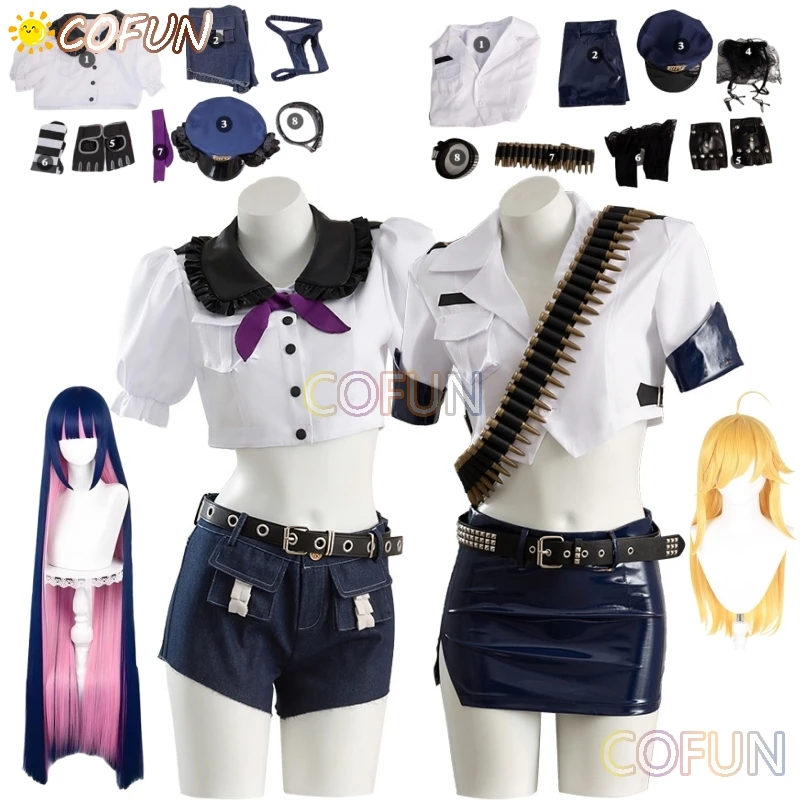 

COFUN Stocking/Panty Anarchy Cosplay Anime Panty & Stocking With Garterbelt Costume Wig Halloween Women Sexy Outfits