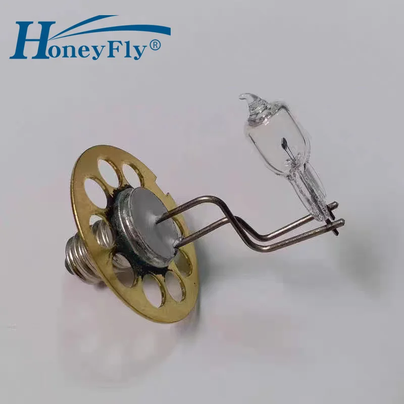 Офтальмологическая галогенная лампа HoneyFly с разрезом JC 12 в 50 Вт P44S, фланцевая лампа с теплым белым светом, аналогичная лампа для Guerra 2D158/H