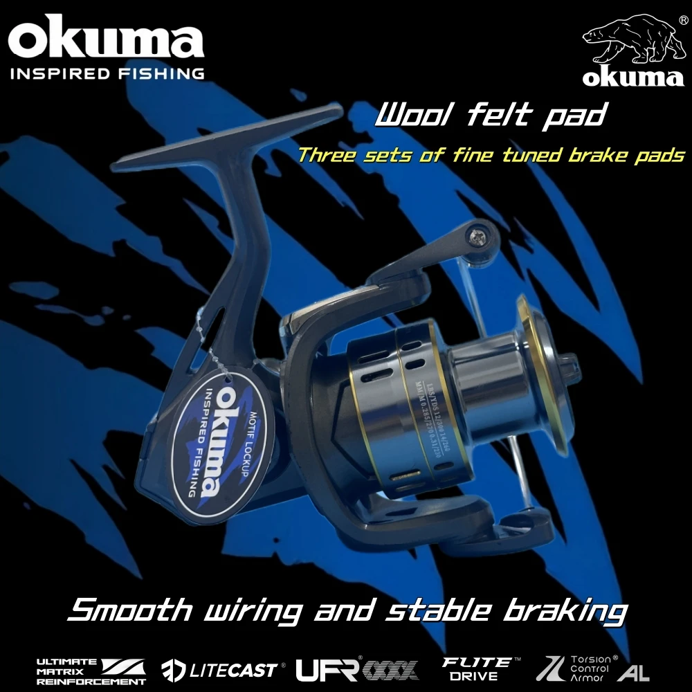 OKUMA kołowrotek spinningowy kołowrotek ultralekka metalowa szpula lekki sprzęt 12KG Max Drag, kołowrotki do dalekiego rzucania na słonej wodzie