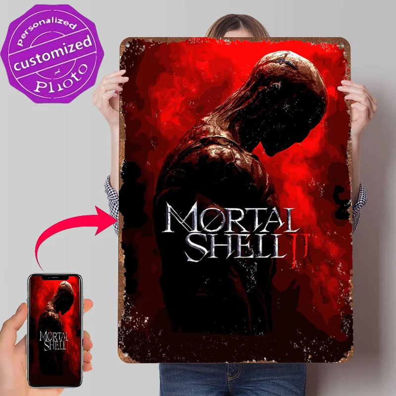 Mortal Shell II Game Art Tin Poster Customized Wall Art Retro Vintage Metal Signs for Fans Room Office Decoration Gaming House