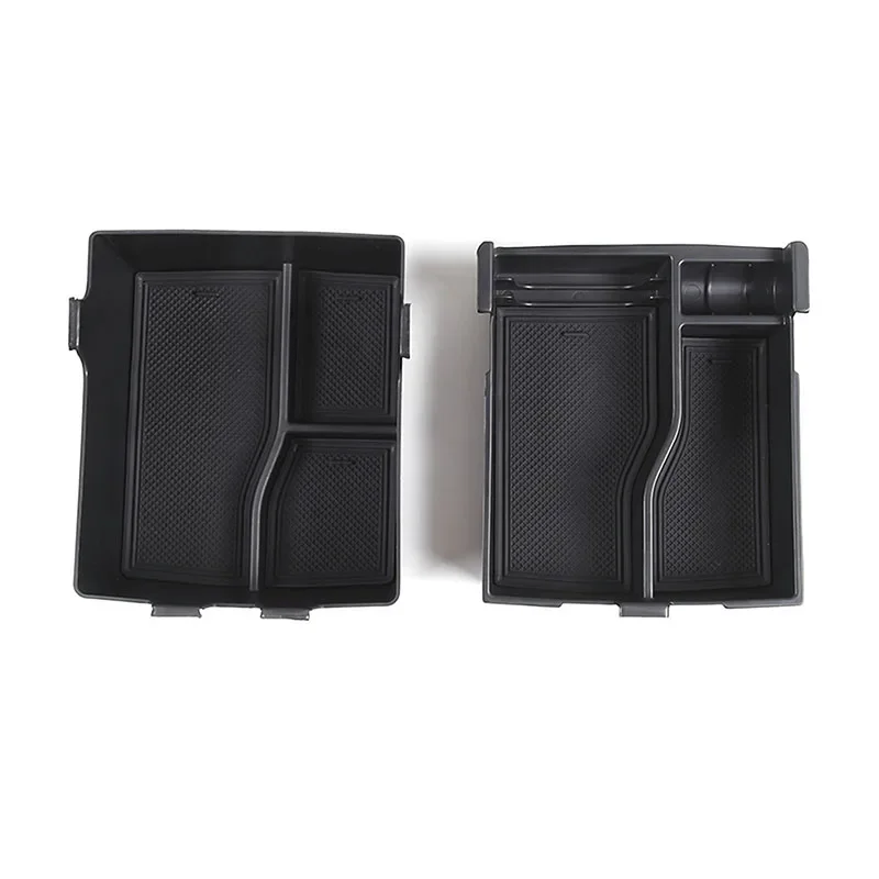 For Ford Maverick 2022+ Car Center Armrest Storage Box Double-layer Tray ABS Interior Accessories 2 Pcs