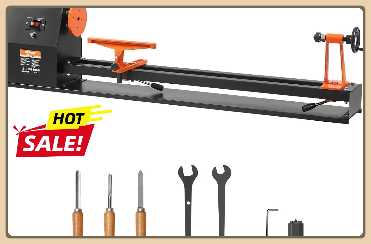 مخرطة الخشب على سطح الطاولة، مخرطة الخشب 885/1245/1715/2425 دورة في الدقيقة، 14 بوصة × 40 بوصة، 4 سرعات قابلة للتعديل 0.5 حصان 370 وات طاقة