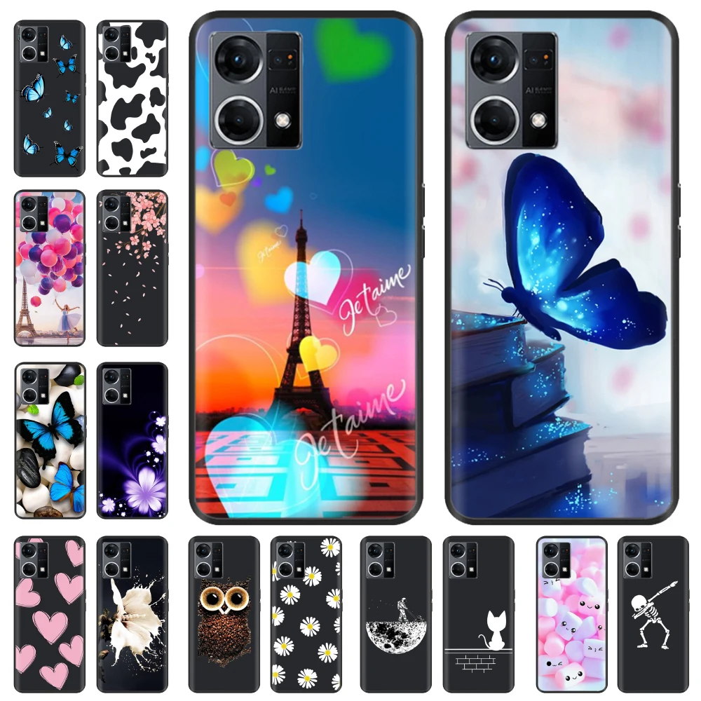 For Oppo F21 Pro CaseTPU Bumper Soft Silicone Bumper Back Phone Cases for OPPO F21 Pro Reno 7 Reno7 4G Case Cover Fundas Coque