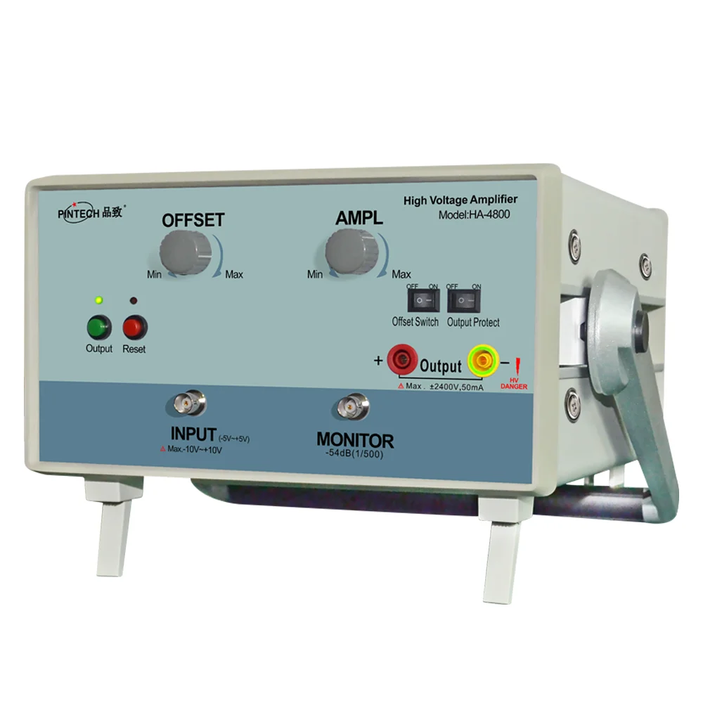 PINTECH HA-4800 High Voltage Amplifier, 5kHz, 4800Vp-p, Waveform Generator Voltage Signal Amplifier with Protection Switch