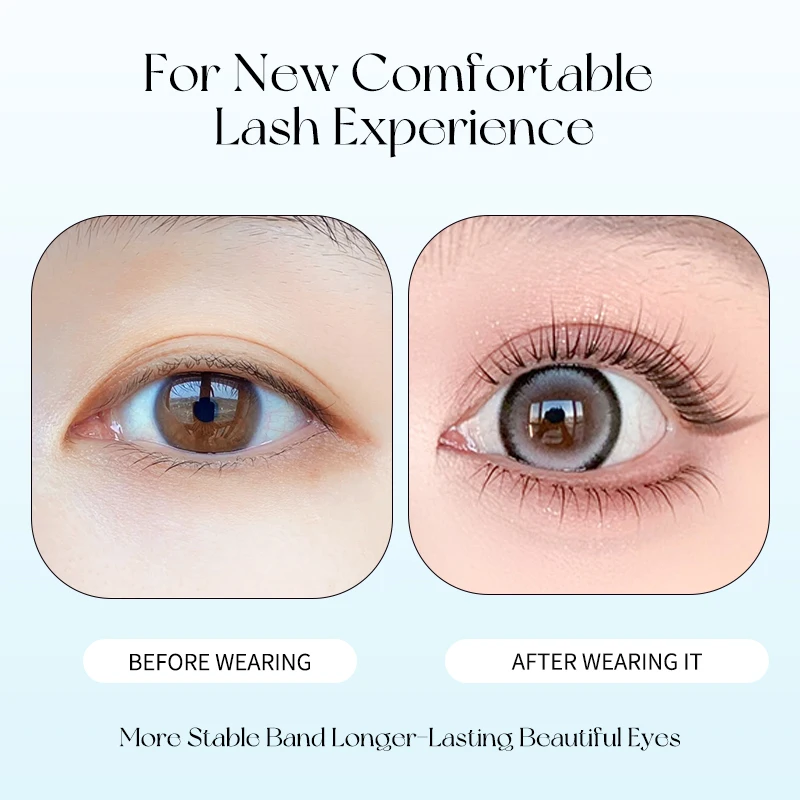5 pares de cílios postiços finos macios cluster cílios naturais grossos mangá com faixa clara estilo coreano anime maquiagem