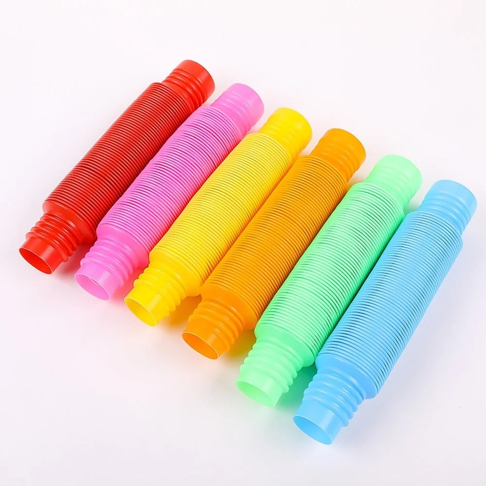 6Pcs Tubes Sensory Toy for Adult Fidget Stress Relieve Toys Relief Educational Antistress Fidget Toys Squeeze Toy Gifts