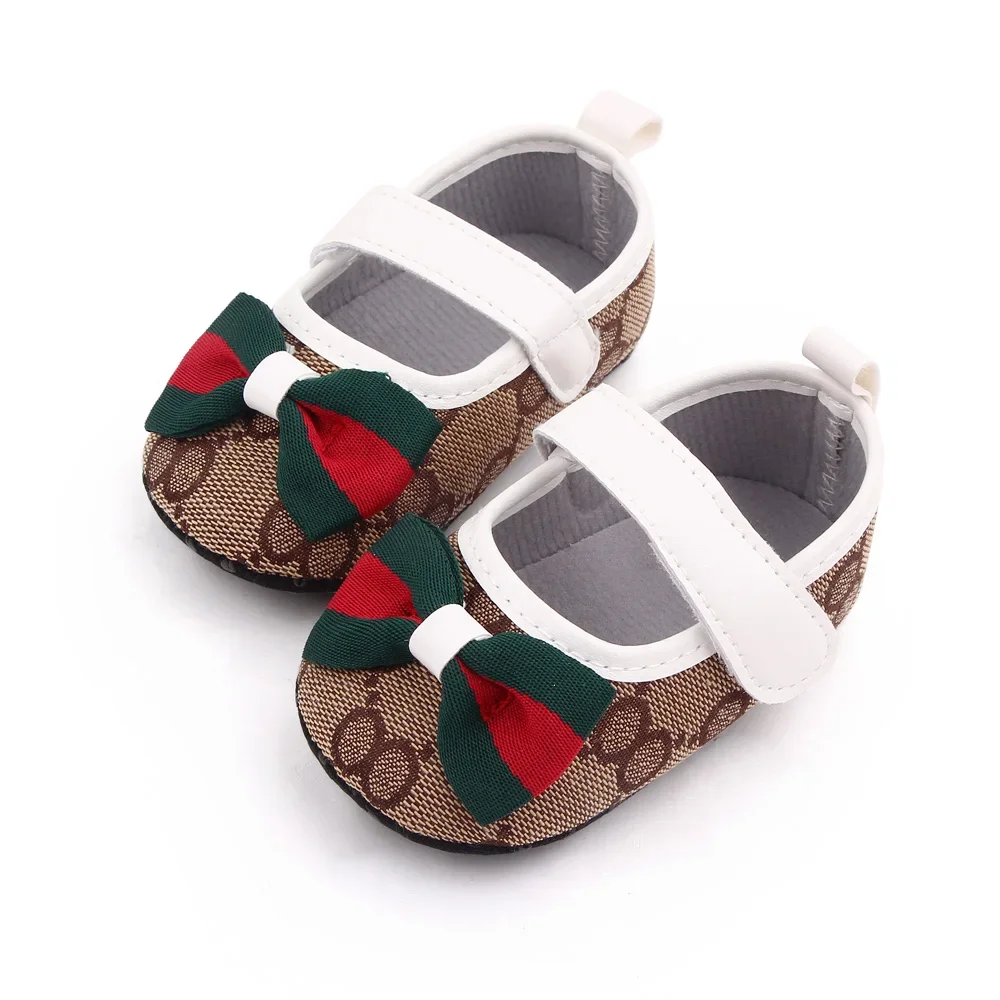 Soft Leather Prewalkers for Newborn Baby Boys Girls First Walkers Toddler Sneakers Moccasins Anti-slip Casual Bow Walking Shoes