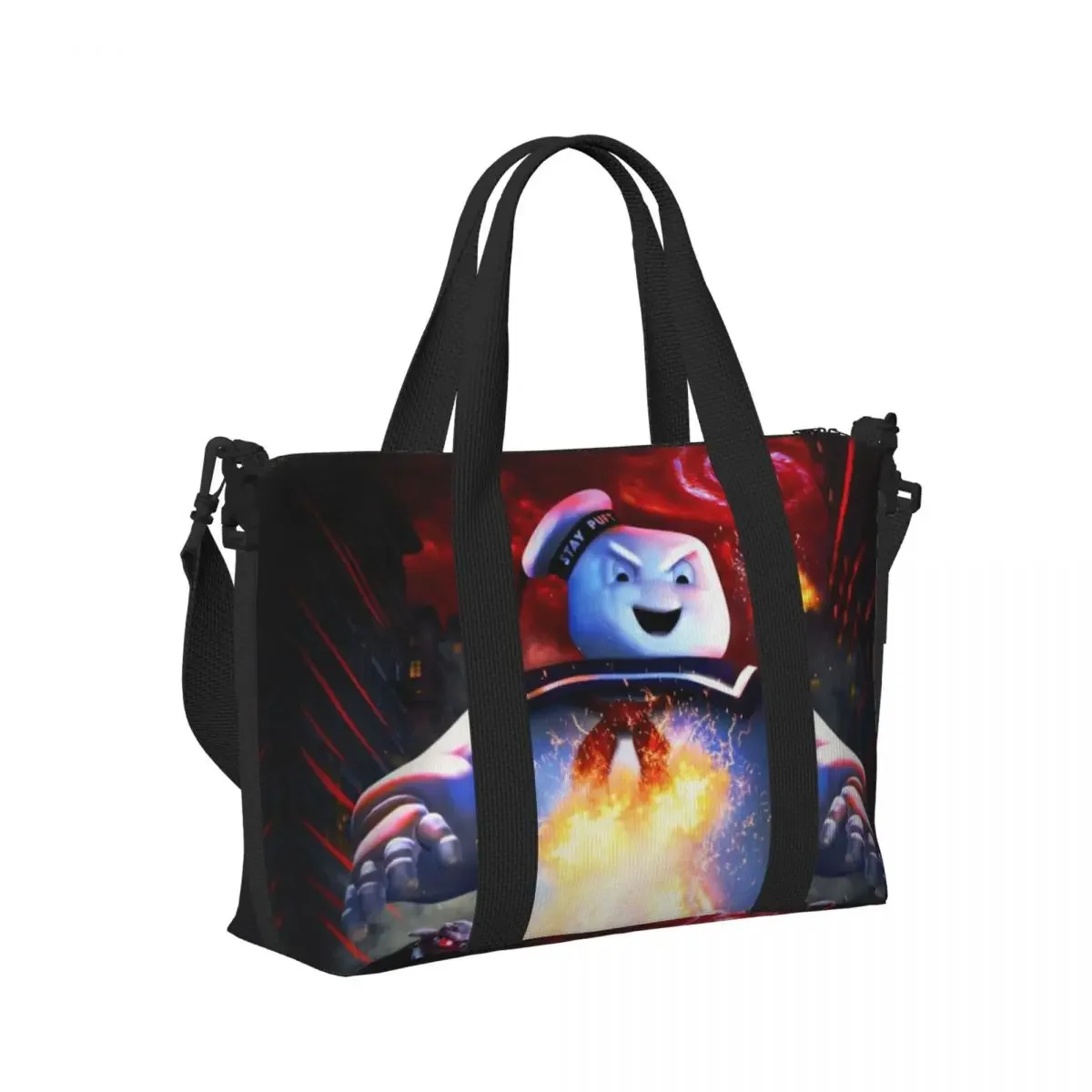 مخصص كبير Ghostbusters Afterlife عيد ميلاد حمل حقيبة للنساء خارق كوميديا فيلم الكتف التسوق رياضة الشاطئ حقيبة سفر