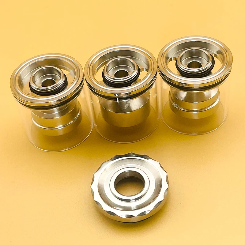 DSX Diplomat Top Fill Short Tank Ersatz 3-teiliges Kammern-Set für Diplomat RDL RTA Zerstäuber mit Top Fill Short Tank Glas