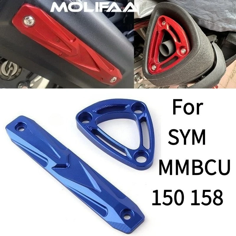 

Для SYM MMBCU 150 158, мотоцикл с ЧПУ, выжженная синяя крышка насадки для выхлопной трубы, декоративный защитный боковой кронштейн, аксессуары
