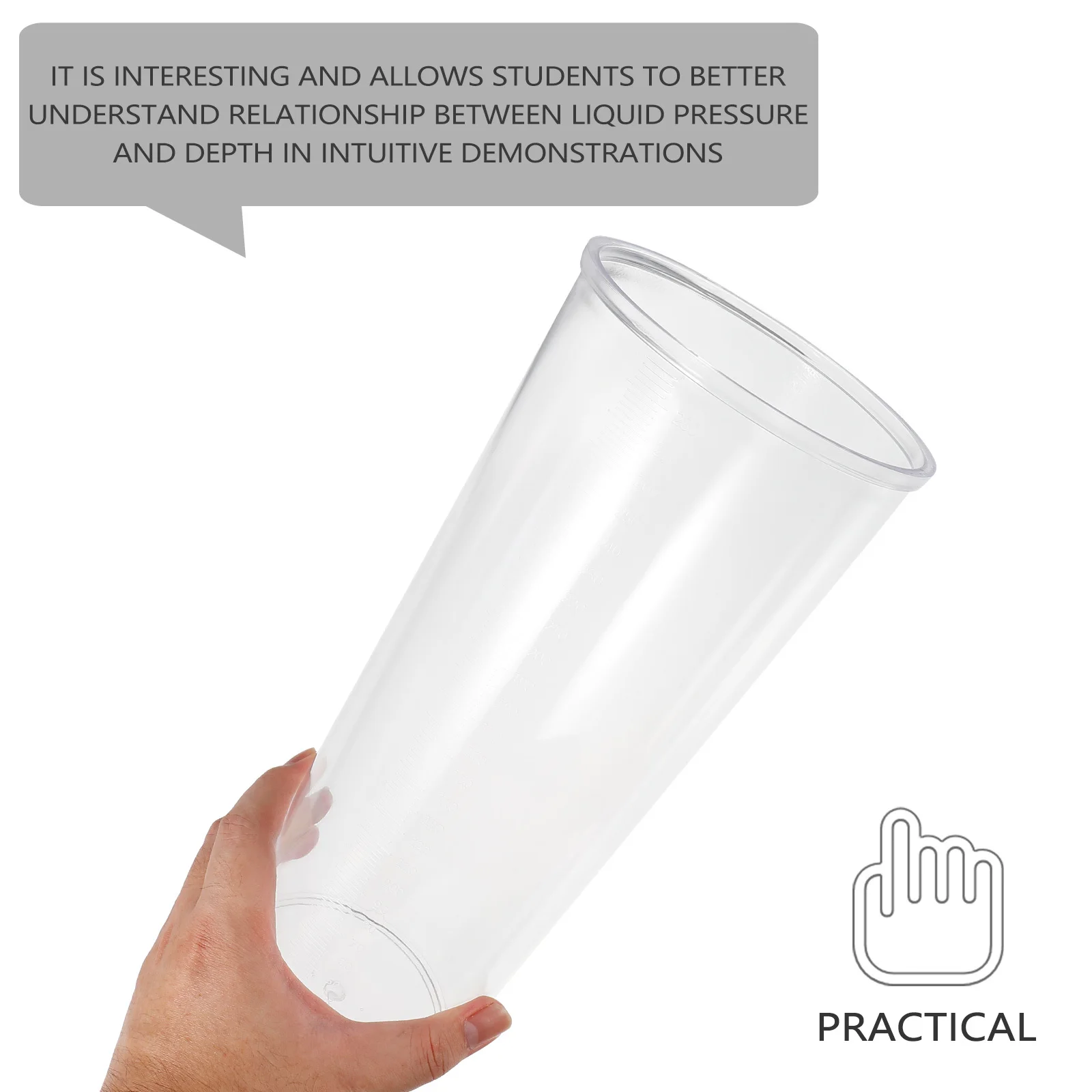 

1 шт. резервуар для хранения жидкости, механическое тестовое учебное пособие для школы, оборудование для экспериментов по физике, прозрачное научное оборудование