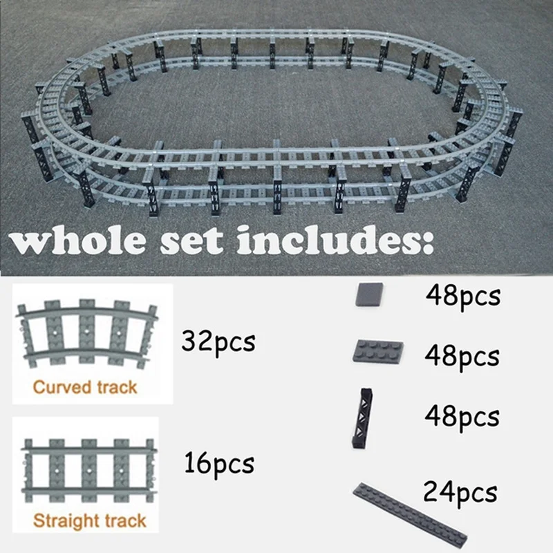 MOC Double-Layer Elevated Bridge Construction Model Urban Transportation & Railway Track Building Block Toy for Boys As A Gift