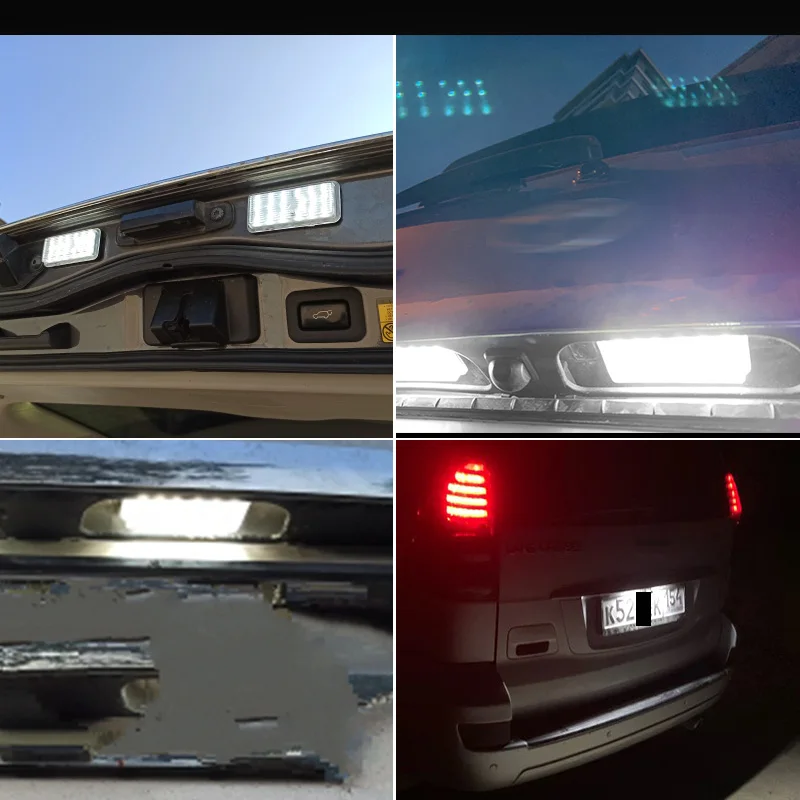 

2Pcs No Error Canbus Car LED Number License Plate Light for Toyota Land Cruiser 100 200 Prado 120 Reiz 4D Mark X Accessories