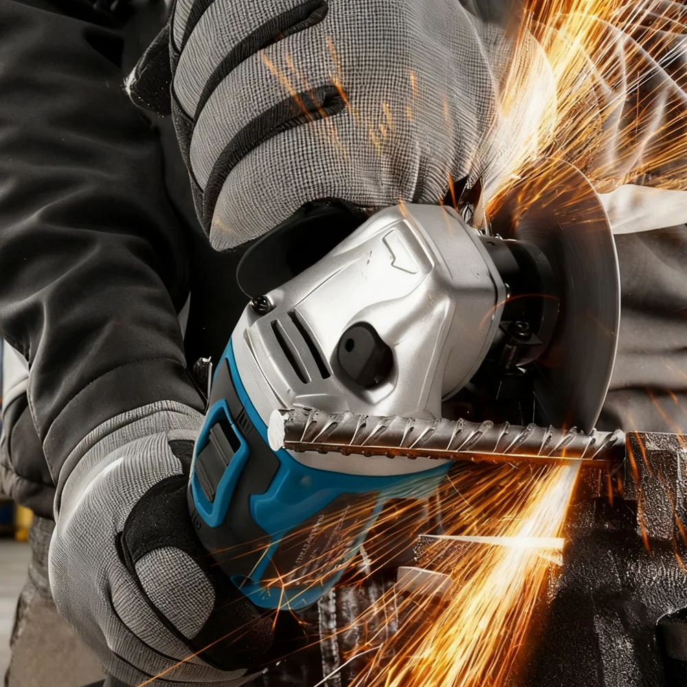 YOFIDRA 4-Gang 125MM Bürstenloser Elektrischer Winkelschleifer Kabellos Metall-Holz-Schleif- und Polierwerkzeug für Makita-Akkus – Detail 7