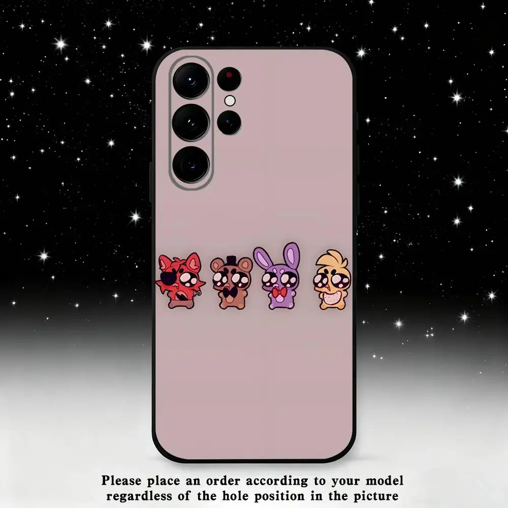 Five-Nights-At-Freddys F-Fnaf Phone Case For Samsung S25,S24 Ultra,S20,S30 plus,S22 plus,S23,S30 Ultra 5G Silicone Black Shell - Image 4