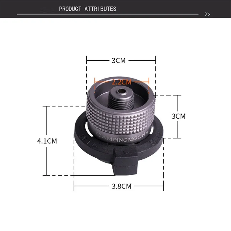 Imagem -04 - Adaptador de Fogões para Acampamento Caminhadas ao ar Livre tipo Split Conector de Forno Desligamento Automático Adaptador de Cilindro de Tanque de Cartucho de Gás